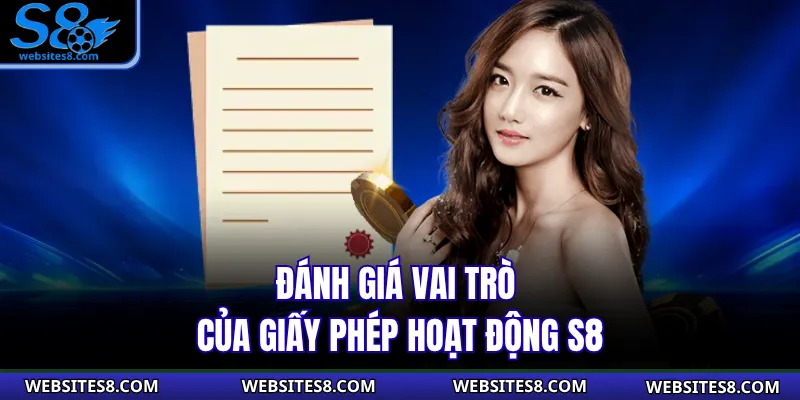 Đánh giá vai trò của giấy phép hoạt động S8